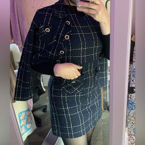 Tweed mini Dress Jacket set with new buttons